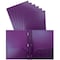 Better Office Products 2 Pocket Heavyweight Plastic Folder Portfolio With Prongs, Letter Size, Purple, 24PK 86614-24PK - alternate 1